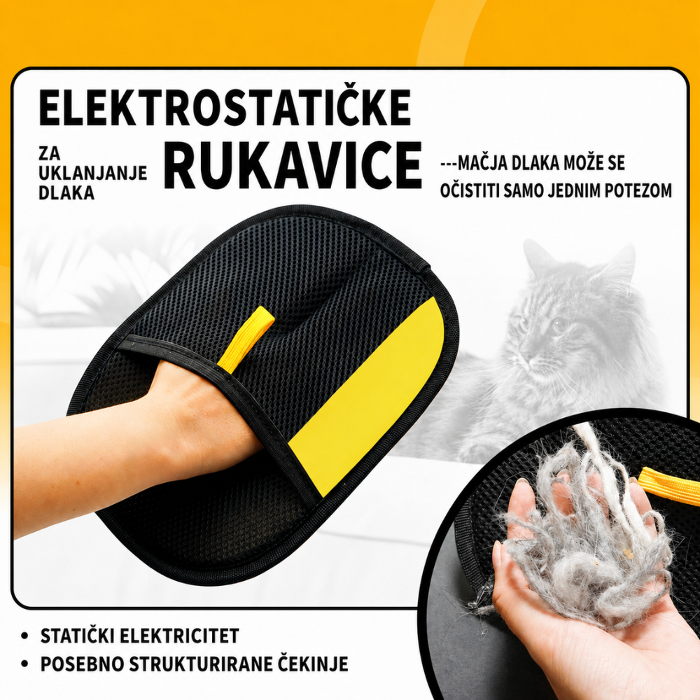 MONORA - Rukavice za višekratno uklanjanje dlaka kućnih ljubimaca